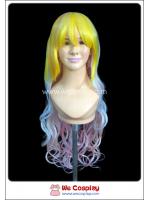 วิกผมโลลิต้า หลากสีพาสเทล แบบหน้าม้า ผมลอนอ่อน Pastel Multicolour Lolita Wig