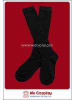 ถุงเท้าโกธิคโลลิต้า ยาวระดับเข่า สีดำ