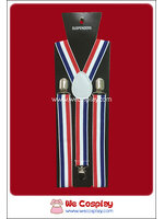 สายเอี๊ยมลายทาง สีแดง ขาว น้ำเงิน