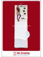 กางเกงเลคกิ้ง สีขาว เนื้อไนล่อน รุ่นเหยียบส้น