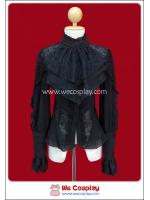 เสื้อ Blouse ควีนโกธิคโลลิต้า สีดำ ประดับลูกไม้ Black Queen Gothic Lolita Blouse