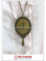 สร้อยคอโกธิคโลลิต้า จี้กระจกลายโคมระย้า สีทองโบราณ Chandelier Mirror Gothic Lolita Necklace