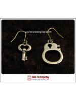 ต่างหูโกธิค กุญแจมือ สีทองโบราณ Gothic Earrings