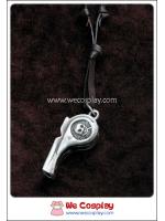 สร้อยคอพังค์ Punk Necklace พร้อมจี้นกหวีดกะโหลก สายสร้อยทำจากหนังแท้