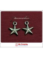 ต่างหูโกธิค รูปดาว นิเกิลรมดำ Gothic Earrings