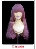 วิกผมโลลิต้า สีม่วงแดง มีหน้าม้า ผมลอนคลื่น Purple Curl Lolita Wig