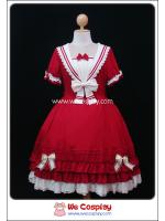 เดรสโลลิต้าสวีทเซเลอร์สีแดง (Sweet Sailor Lolita Dress)
