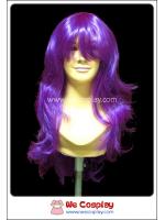 วิกผมคอสเพลย์ สีม่วงสวอน มีหน้าม้า Purple Curl Cosplay Wig