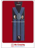 สายเอี๊ยมแบบเรียบ สีเทาเข้ม