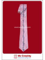 เนคไทพื้นชมพูโอลโรส ลายเถาวัลย์ แบบผ้ามันเงา