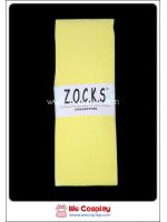 ถุงเท้าโกธิคโลลิต้า ยาวเหนือเข่า สีเหลือง เนื้อเนียนเหมือนถุงน่อง