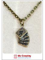 สร้อยคอโกธิค จี้ลายไพ่ สีทองโบราณ Gothic Necklace