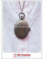 สร้อยคอโกธิคโลลิต้า จี้ล็อกเก็ตนาฬิกาขนาดกลางรูปวงรี เปิดฝาได้