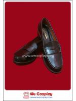 รองเท้านักเรียนญี่ปุ่น แบบเสริมส้น สีดำ Black Japanese School Shoes