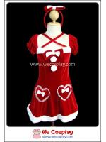 ชุดซานต้าสวีทโลลิต้า สีแดง Red Santa Sweet Lolita Christmas Costume