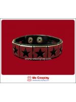 สร้อยข้อมือพังค์ Punk Wristband ตอกหมุด 1 แถว ลายดาว