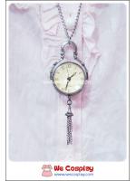 สร้อยคอโกธิคโลลิต้า จี้ล็อกเก็ตนาฬิกาทรงลูกบอลกลมใสขนาดใหญ่