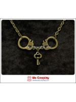 สร้อยคอโกธิค จี้กุญแจมือ สีทองโบราณ Gothic Necklace