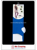 กางเกงเลคกิ้ง สีน้ำเงิน เนื้อไนล่อน รุ่นเหยียบส้น