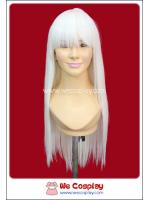 วิกผมคอสเพลย์ สีขาวนม ยาวตรง มีหน้าม้า Milky White Cosplay Wig
