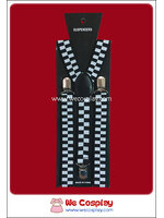 สายเอี๊ยมลายตารางหมากรุกสีขาวดำ