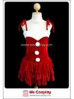 ชุดเลิฟลี่ซานต้าแจนิส สีแดง Red Lovely Santa Janis Christmas Costume