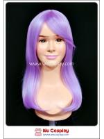 วิกผมคอสเพลย์ สีม่วงอ่อน มีหน้าม้า ไหมทนร้อน Light Purple Cosplay Wig