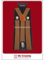 สายเอี๊ยมแบบเรียบ สีน้ำตาล