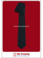 เนคไทลูกไม้ลายดอกกุหลาบสีดำ พื้นสีดำ