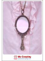 สร้อยคอโกธิคโลลิต้า จี้กระจกมือถือ สีทองโบราณ Mirror Gothic Lolita Necklace