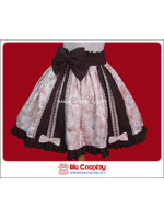 กระโปรงโลลิต้า สีเบจ+น้ำตาลเข้ม ลายดอกไม้ (Beige Brown Lolita Skirt)