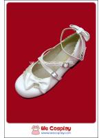 รองเท้าโกธิคโลลิต้า คลาสสิคอล สีขาวอ๊อฟไวท์