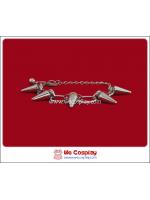 สร้อยข้อมือพังค์ Punk Wristband สายโซ่ ตกแต่งด้วยหนามสีเงิน