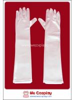 ถุงมือยาว สีขาว White Long Gloves