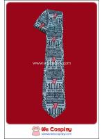 เนคไทลายป้ายโฆษณา แบบผ้ามันเงา