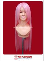 วิกผมแฟนซี สีชมพูนมเย็น หน้าม้ายาว Pink Fancy Wig
