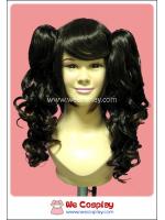 วิกผมคอสเพลย์ สีน้ำตาลทอง ทรงทวินเทล ลอนเกลียว Gold Brown Twintails Cosplay Wig
