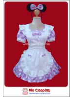 ชุดลาเวนเดอร์โพลก้าดอทเมด สีม่วงอ่อนลายจุด (Lavender Polka Dots Maid Costume)