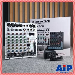 MICROTECH MT-6S mixer มิกเซอร์ 6 ช่อง รุ่นใหม่ รองรับบลูทูธ พร้อมจอแสดงผล ไมโครเทค MT 6 S mt6s เอไอ-ไพศาล