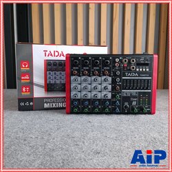 TADA FANCY-6 MIXER สีแดง มิกเซอร์ TADA Fancy 6 ช่องสัญญาณ 4 โมโน 1 สเตอริโอ แจ็ค combo มี Bluetooth มี USB เล่น Mp3 ได้ มีเอฟเฟกแท้ effect EQ 7 แบนด์ มี REC เรดคอร์ด สามารถ บันทึกเสียงได้ เอไอ-ไพศาล