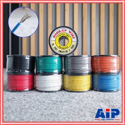 8สีให้เลือก สายไฟเดี่ยวเส้นฝอย DYNACOM UL-1007 22AWG สายไฟเดินเครื่อง ยาว100ฟุต แดง/ขาว/เหลือง/น้ำเงิน/ดำ/เขียว/เทา/ส้ม สายไฟเดี่ยว Hook-up UL1007 ยาว30เมตร 80°C 300V เอไอ-ไพศาล