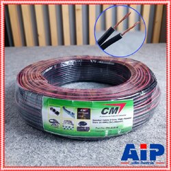 ขด50เมตร สายลำโพง CM CM-S1816 2X1.5 สายลำโพงคู่ CMS1816 CM S1816 สายลำโพงดำแดง สายลำโพงCM ดำ-แดง เอไอ-ไพศาล