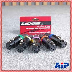 J.CANNON LIDGE YM-001BC สีดำขั้วทอง มีให้เลือก5สี คาดเขียว/เหลือง/ม่วง/ส้ม/น้ำเงิน แจ็คXLR ตัวเมีย แคนนอน เอไอ-ไพศาล