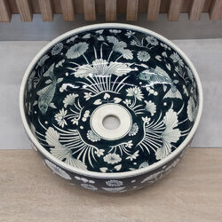 CSP-405TSE อ่างล้างหน้า อ่างล้างมือเซรามิคเขียนลาย