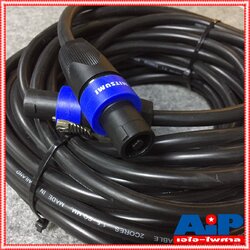 20เมตร สายลำโพง 2x1.5 พร้อมSPEAKON UNICORN ขนาด 2x1.5mm สาย ลำโพง กลมดำ พร้อม สเปคอน กลางแจ้ง พร้อมใช้งาน เอไอ-ไพศาล