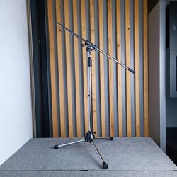 SUPER ขาตั้งไมค์บูม ขาตั้งไมค์ตั้งพื้น ขาตั้งไมค์ ไม่มีรวมคอสวมไมค์ ขาไมค์ตั้งพื้น ขาไมค์เหล็ก ชุปโครเมียม ขาตั้งไมค์