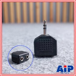 1ตัว ปลั๊ก TR STEREO ท้าย แจ็ค TR STEREO ตัวเมีย 2ช่อง / ปลั๊ก AUX 3.5 ออก TR สเตอริโอ AUX 3.5mm x2 / ตัวทด ปลั๊กทด หูฟัง 1 ออก 2
