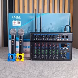 TADA MX-420 mixer พร้อมไมค์ลอย2ตัว ธาดา รุ่น MX 420 MX420 มิกเซอร์ ปรับโทนเสียง มิกเซอร์พร้อมไมค์ลอยคู่ เอไอ-ไพศาล