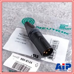 ตัวสีดำ 1ตัว NEUTRIK ของแท้ NC-3MXX-B สีดำ CANNON XLR ตัวผู้ NC3MXX NC-3MXX B แคนนอนตัวเมีย สำหรับเข้าหัว สายสัญญาณ NC 3 MXX เอไอ-ไพศาล