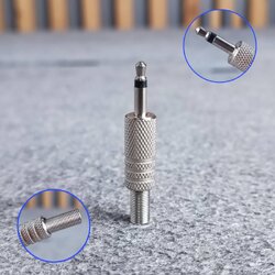 1อัน ปลั๊ก TR-MONO ด้ามเหล็ก ท้ายสปริง สีเงิน แจ็คโมโน AUX3.5mm. P.TR-MONO เอไอ-ไพศาล